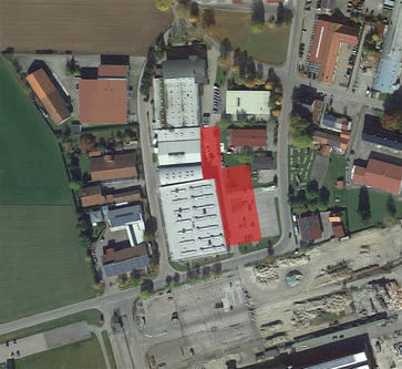 Luftbild des ept-Werks in Peiting