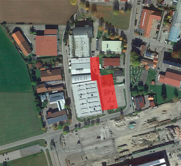 Luftbild des ept-Werks in Peiting