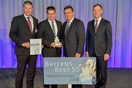 Urkundenübergabe bei Bayerns Best 50 mit der Firma ept