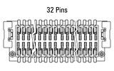 Abmessung Zero8 Plug gerade 32-polig