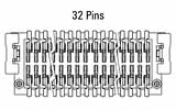 Abmessung Zero8 Plug gerade 32-polig