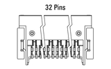 Abmessung Zero8 Socket gewinkelt 32-polig