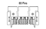 Abmessung Zero8 Socket gewinkelt 80-polig