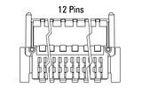 Abmessung Zero8 Plug gewinkelt 12-polig