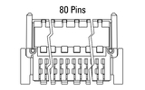 Abmessung Zero8 Plug gewinkelt 80-polig