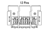 Abmessung Zero8 Socket gewinkelt 12-polig