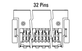 Abmessung Zero8 Socket gewinkelt 32-polig