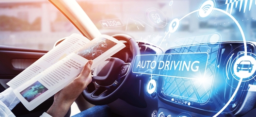 Auto fahren, Technologie, Lesen.