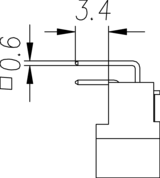 DIN B3 ML Anschlusslaenge 3 4 Zeichnung